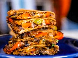 Quick refried black bean Quesadillas